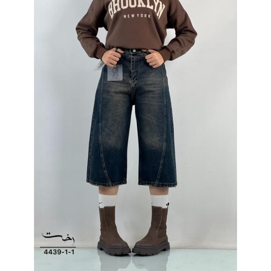 شلوار جورتس جین آبی شلوار جورتس جین آبی