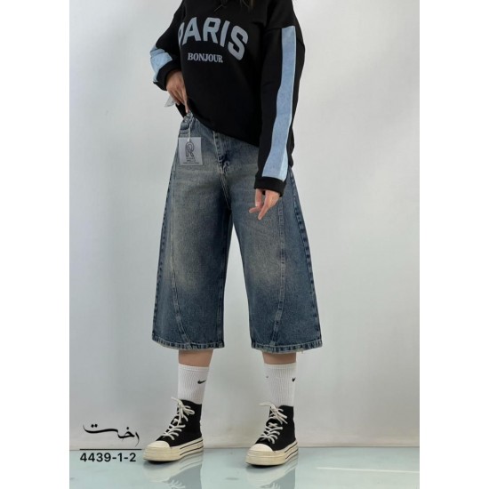 شلوار جورتس جین آبی شلوار جورتس جین آبی