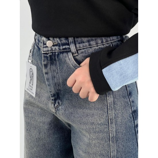 شلوار جورتس جین آبی شلوار جورتس جین آبی