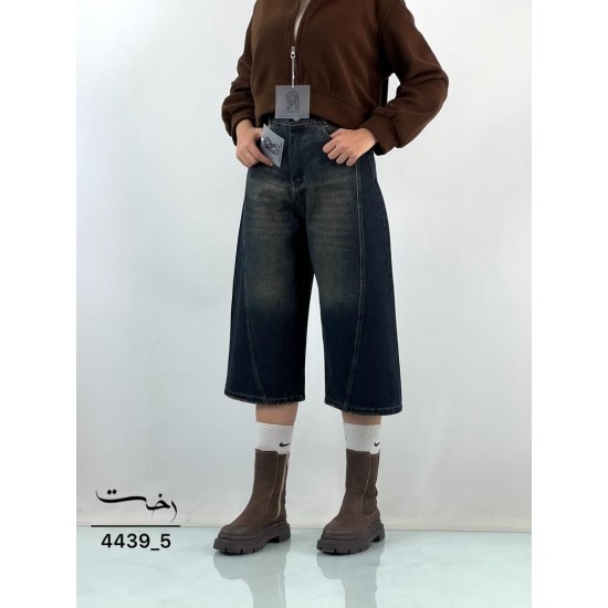 شلوار جورتس جین آبی شلوار جورتس جین آبی