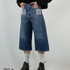 شلوار جورتس جین آبی شلوار جورتس جین آبی