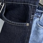 شلوار واید جین آبی جلو دوخت