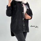 شومیز جین ذغالی شومیز جین ذغالی
