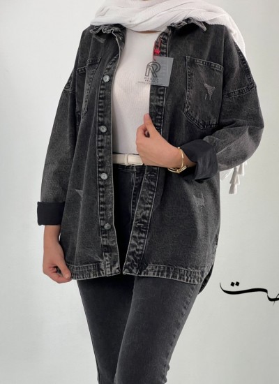 شومیز جین ذغالی