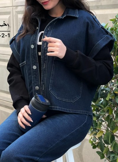 وست جین آبی تیره