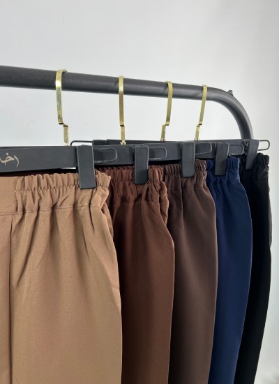 شلوار نیم بگ پارچه ای پشت کش شلوار نیم بگ پارچه ای پشت کش