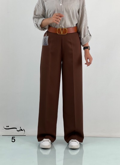 شلوار نیم بگ پارچه ای پشت کش