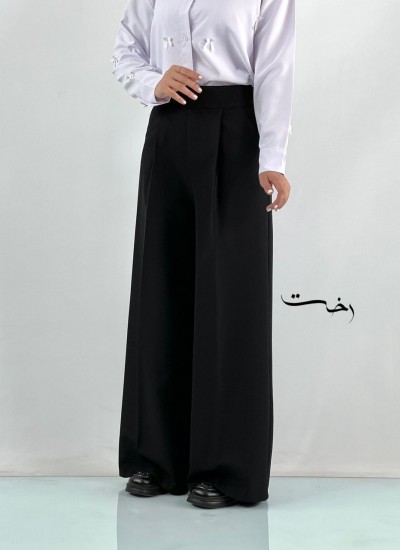 شلوار بگ کرپ مازراتی بغل زیپ شلوار بگ کرپ مازراتی بغل زیپ