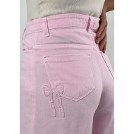 شلوار واید کتان پاپیونی شلوار واید کتان پاپیونی