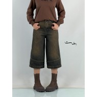 شلوار جورتس جین آبی شلوار جورتس جین آبی