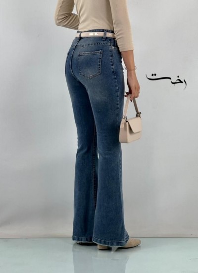 شلوار بوتکات جین آبی سایز بزرگ شلوار بوتکات جین آبی سایز بزرگ