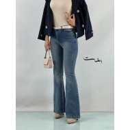 شلوار بوتکات جین آبی سایز بزرگ شلوار بوتکات جین آبی سایز بزرگ