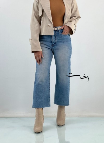 شلوار واید آبی دمپا کات 