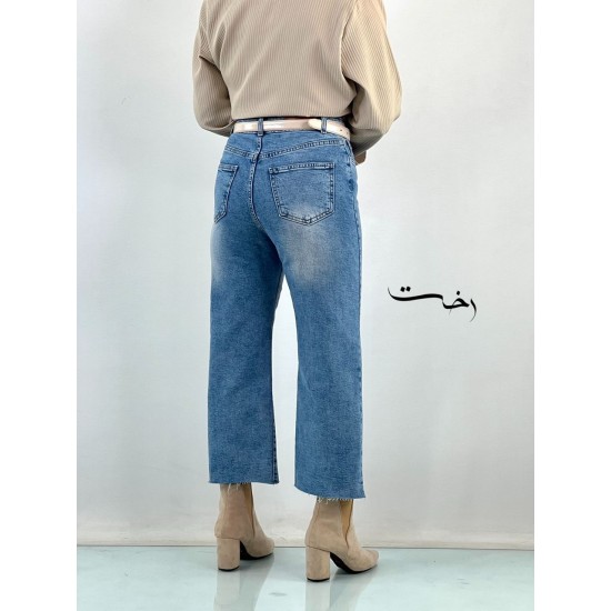 شلوار واید آبی دمپا کات شلوار واید آبی دمپا کات