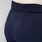 شلوار بوتکات کرپ کمربنددار شلوار بوتکات کرپ کمربنددار