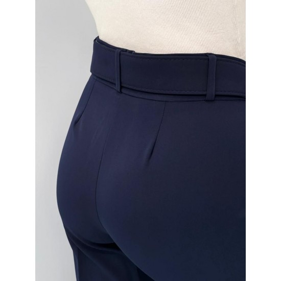 شلوار بوتکات کرپ کمربنددار شلوار بوتکات کرپ کمربنددار