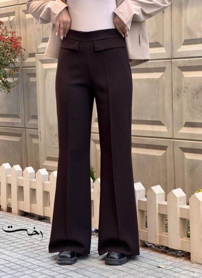 شلوار بوتکات کرپ جیب نما