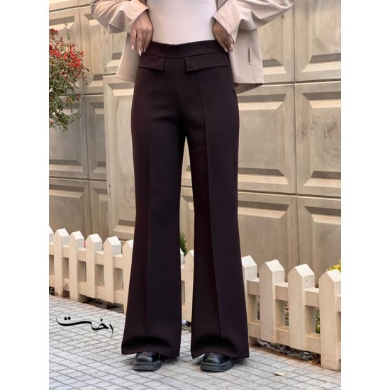 شلوار بوتکات کرپ جیب نما