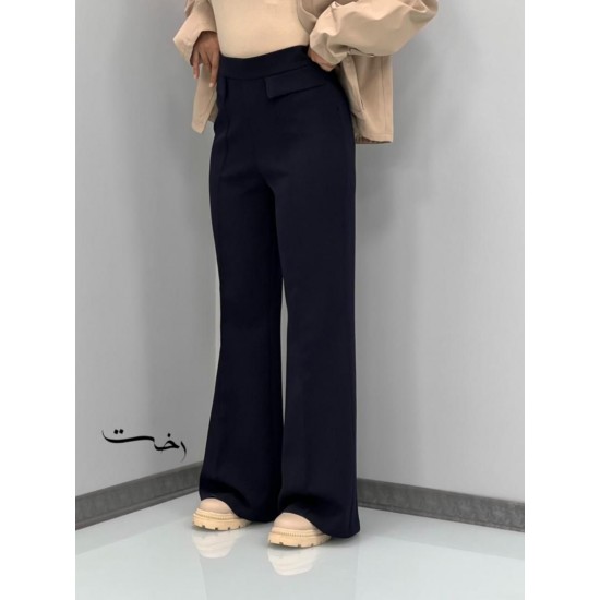 شلوار بوتکات کرپ جیب نما