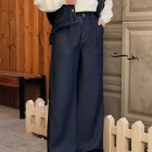 شلوار فلر بگ جین آبی لایسل شلوار فلر بگ جین آبی لایسل