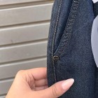 شلوار فلر بگ جین آبی لایسل شلوار فلر بگ جین آبی لایسل