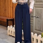 شلوار بگ حریر کمربندی