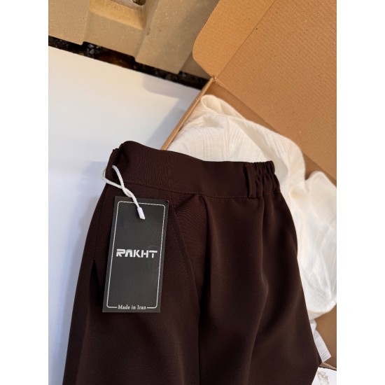 شلوار بگ پارچه ای پشت کش شلوار بگ پارچه ای پشت کش