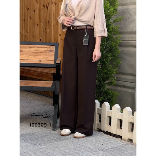 شلوار بگ پارچه ای پشت کش