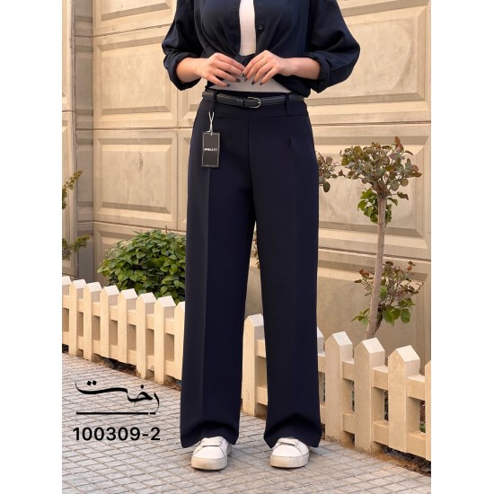 شلوار بگ پارچه ای پشت کش