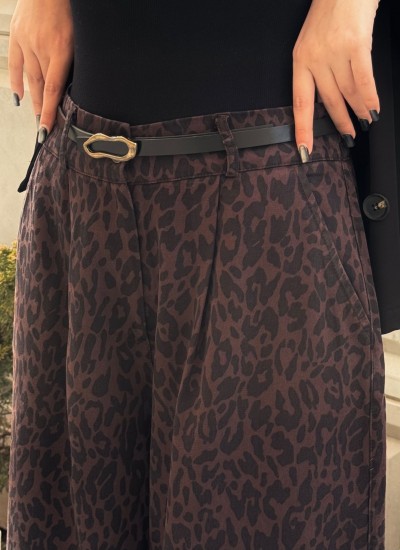 شلوار بگ سیلک پلنگی