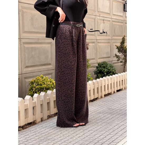 شلوار بگ سیلک پلنگی