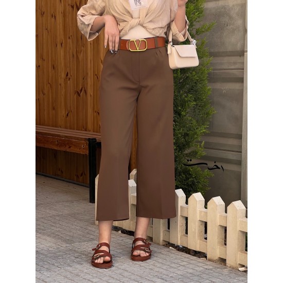 شلوار واید پارچه ای مورگان