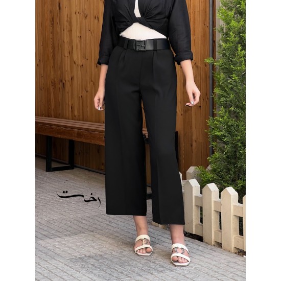 شلوار واید پارچه ای مورگان