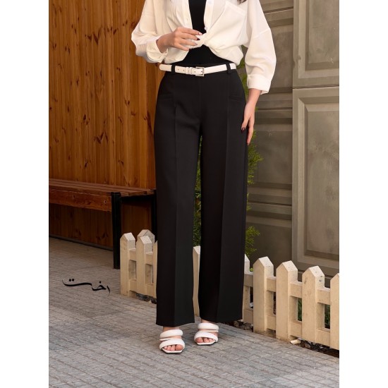 شلوار بگ پارچه ای گاباردین