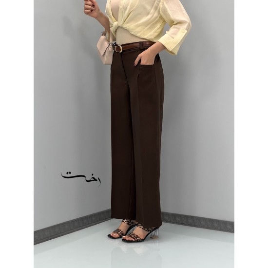 شلوار بگ پارچه ای گاباردین