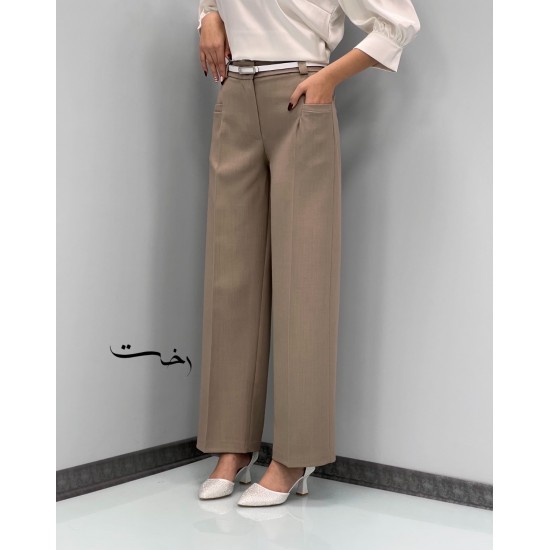 شلوار بگ پارچه ای گاباردین