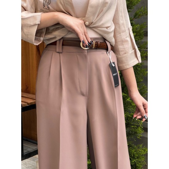 شلوار بگ پارچه ای کرپ مرگان شلوار بگ پارچه ای کرپ مرگان