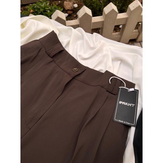 شلوار بگ پارچه ای کرپ مرگان شلوار بگ پارچه ای کرپ مرگان