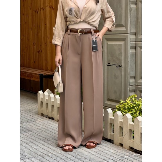 شلوار بگ پارچه ای کرپ مرگان شلوار بگ پارچه ای کرپ مرگان