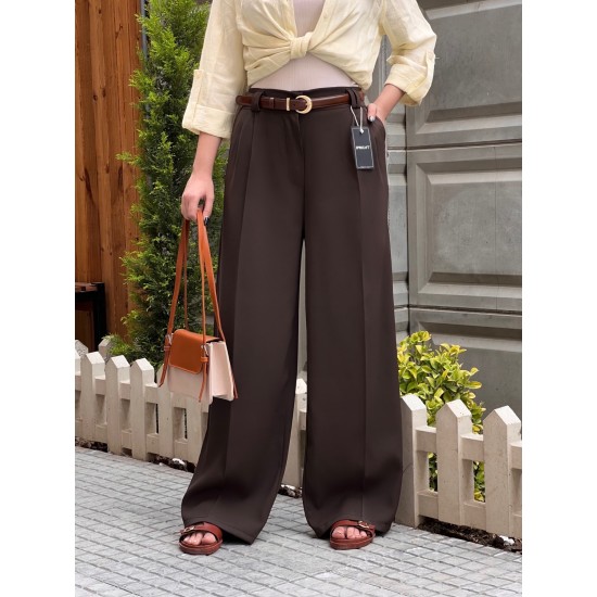 شلوار بگ پارچه ای کرپ مرگان شلوار بگ پارچه ای کرپ مرگان