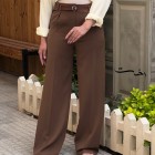 شلوار رگولار پارچه ای کمربنددار شلوار رگولار پارچه ای کمربنددار
