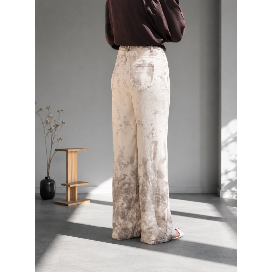 شلوار رگولار کتان نخی ابری شلوار رگولار کتان نخی ابری