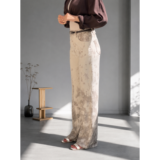 شلوار رگولار کتان نخی ابری شلوار رگولار کتان نخی ابری