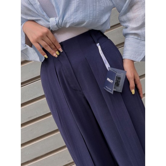 شلوار مام بالنی سیلک پیله دار