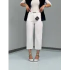 شلوار واید لایسل سفید شلوار واید لایسل سفید