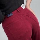 شلوار استریت لایسل زرشکی