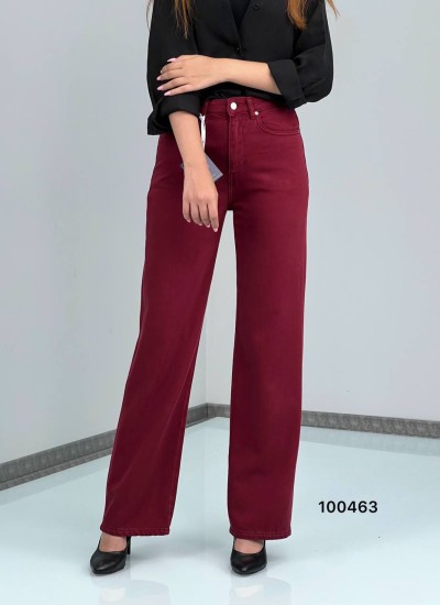 شلوار استریت لایسل زرشکی