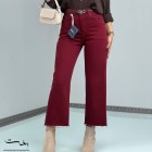 شلوار واید لایسل دمپاکات زرشکی