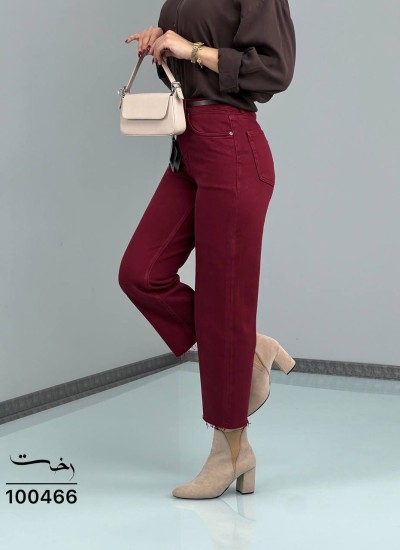 شلوار واید لایسل دمپاکات زرشکی