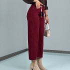 شلوار واید لایسل دمپاکات زرشکی